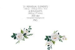 white flowers clipart