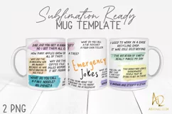 Emergency Dad Jokes |Father's Day| Mug Template Sublimation Product Image 5