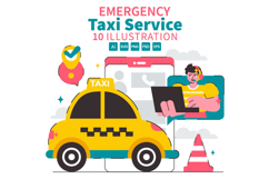10 Emergency Taxi Service Illustration Product Image 1