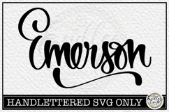 Emerson - Handlettered Name SVG Cut file Product Image 1