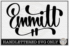Emmitt - Handlettered Name SVG Cut file Product Image 1