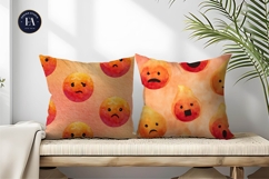 Emoji Face Watercolor Bold Expression Digital Paper Product Image 2