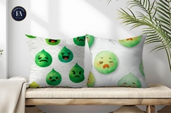 Emoji Face Watercolor Bold Expression Seamless Digital Paper Product Image 2