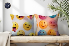 Clown Faces Watercolor Seamless Pattern Digital Paper Product Image 2