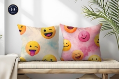 Clown Faces Watercolor Seamless Pattern Digital Paper Product Image 2