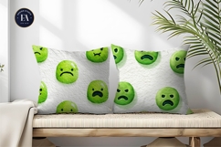 Seamless Emoji Face Bold Watercolor Expression Digital Paper Product Image 2