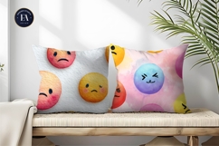 Seamless Watercolor Emoji Bold Expression Digital Paper Product Image 2