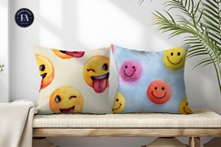 Clown Faces Watercolor Seamless Pattern Digital Paper Product Image 2