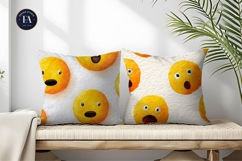 Emoji Face Bold Watercolor Expression Digital Paper Product Image 2