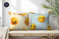 Emoji Face Bold Expression Watercolor Seamless Digital Paper Product Image 2