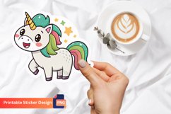 Emoji Unicorn Sticker, Rainbow Unicorn Sticker, Sticker Pack Product Image 1
