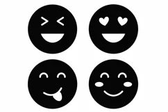 Emoji svg, emojis svg, emoji dxf, emojis dxf, Cricut, SVG Product Image 3