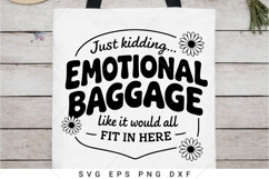 Emotional Baggage SVG, Tote Bag svg, Funny Tote Bag svg Product Image 1