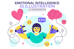 10 Emotional Intelligence Illustration Product Image 1