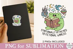 Emotionally Attached to Fictional Worlds Frog PNG Product Image 2