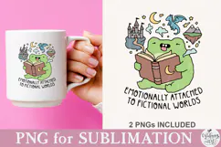 Emotionally Attached to Fictional Worlds Frog PNG Product Image 3