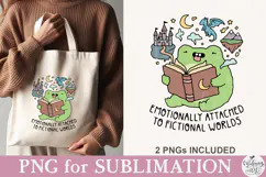 Emotionally Attached to Fictional Worlds Frog PNG Product Image 4