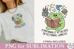 Emotionally Attached to Fictional Worlds Frog PNG Product Image 6