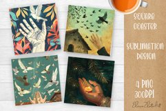 Tarot Card Funny, Square Coaster, Sarcastic Sublimation Product Image 1