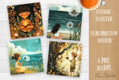 Tarot Card Funny, Square Coaster, Sarcastic Sublimation Product Image 1