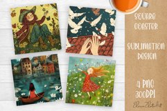 Tarot Card Funny, Square Coaster, Sarcastic Sublimation Product Image 1