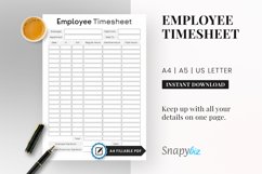 Fillable Employee Timesheet Printable Product Image 1