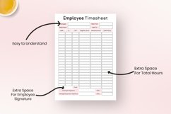 Fillable Employee Timesheet Printable Product Image 2