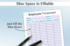 Fillable Employee Timesheet Printable Product Image 3