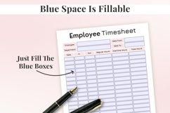 Fillable Employee Timesheet Printable Product Image 3