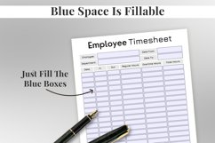 Fillable Employee Timesheet Printable Product Image 3