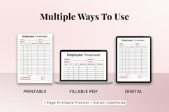 Fillable Employee Timesheet Printable Product Image 4