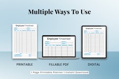 Fillable Employee Timesheet Printable Product Image 4
