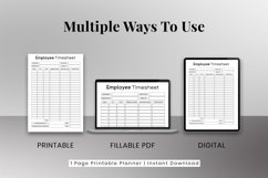 Fillable Employee Timesheet Printable Product Image 4