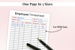 Fillable Employee Timesheet Printable Product Image 5