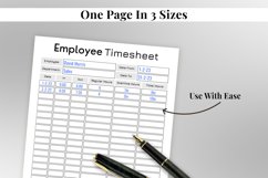 Fillable Employee Timesheet Printable Product Image 5