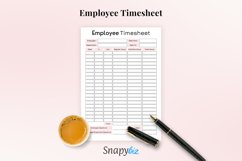 Fillable Employee Timesheet Printable Product Image 6