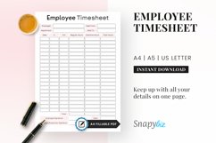 Fillable Employee Timesheet Printable Product Image 1