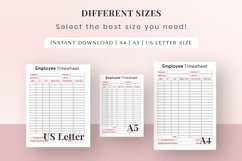 Fillable Employee Timesheet Printable Product Image 10