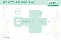 Box with circle window template .svg .dxf .eps .pdf .png Product Image 2