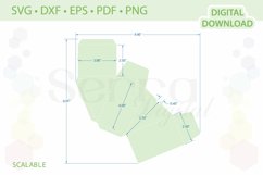 Cake Slice Box Template favor box gift box template Product Image 3