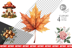 Enchanted Autumn Forest Clipart Product Image 1
