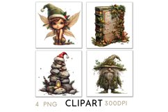 Enchanted Christmas Illustrations Watercolor Clipart PNG