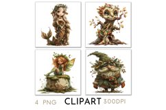 Enchanted Christmas Illustrations Watercolor Clipart PNG