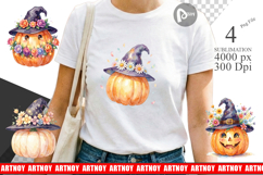 Enchanted Floral Witch Hat Sublimation Product Image 1