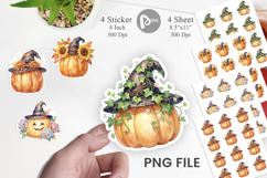 Enchanted Floral Witch Hat Sticker Product Image 1