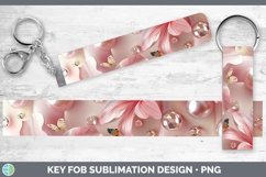 GorgeousEnchanted Flowers 3D Key Fob design.