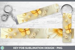 GorgeousEnchanted Flowers 3D Key Fob design.