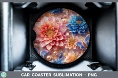 GorgeousEnchanted Flowers 3D Car Coaster design.