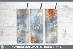 GorgeousEnchanted Flowers 3D Tumbler design.