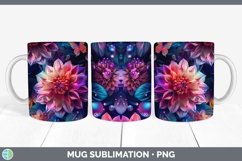 GorgeousEnchanted Flowers 3D Mug Wrap design.